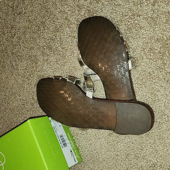 Sam Edelman Molten Gold Leather Sandals - Picture 5 of 7